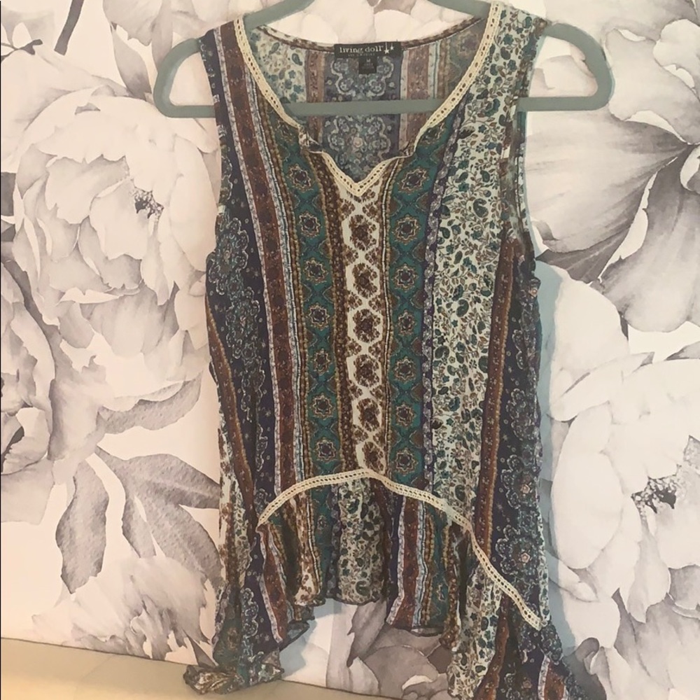 Boho peplum top